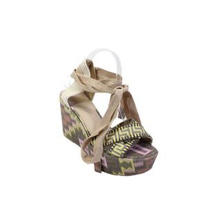 Theodora & Callum Women's Ankle Wrap Platform Wedge Sandals Multicolor Size 8.5